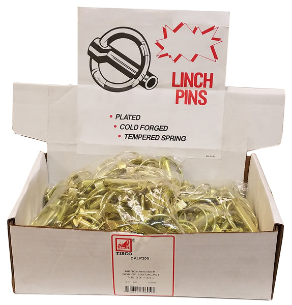 7/16 INCH X 2-1/16 OAL INCH LYNCH PIN COUNTER DISPLAY - 200 PIECES