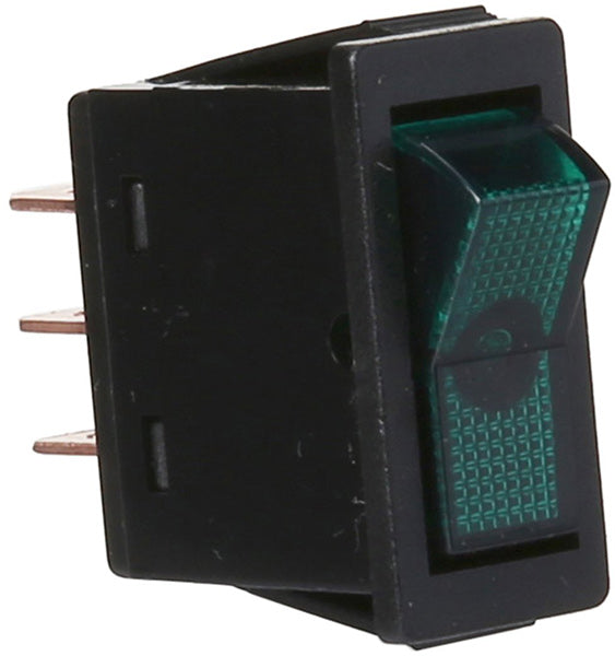 16 AMP. GREEN LIGHTED ROCKER SWITCH