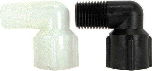 1/4 INCH X 1/4 INCH MNPT X FNPT  POLY STREET ELBOW - 90