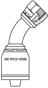 BSPP FEMALE 45 DEGREE BEND WITH 3/4 INCH THREAD FOR 3/4 INCH HOSE