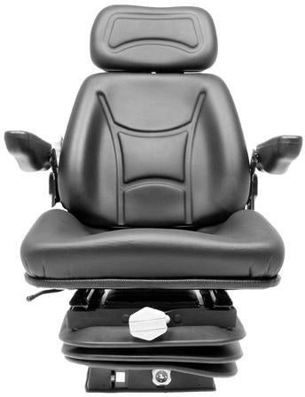 CAB TRACTOR SEAT WITH INTERNAL SUSPENSION - BLACK VINYL